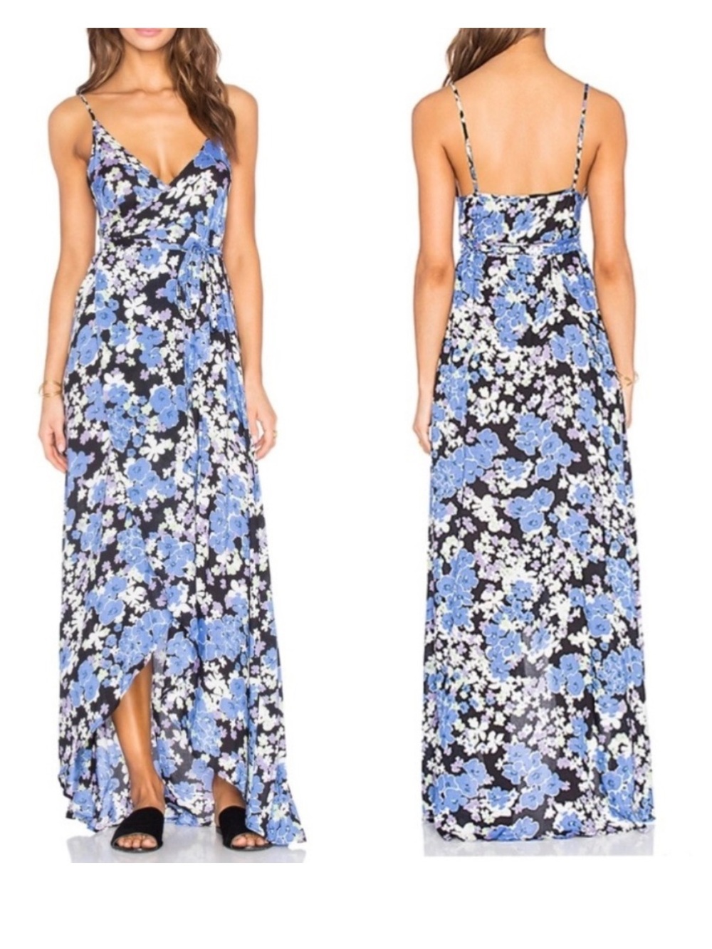 Wildfox Atlantis Wrap Dress Cover Up Maxi Swim Floral
